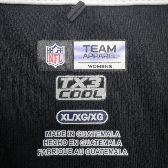 NFL Team Apparel TX3 Cool Ladies Size XL 1/4 Zip Black w/ White Top - Picture 3 of 9